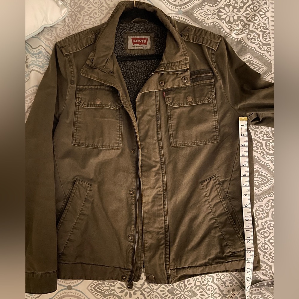 Levi’s Green StandCollar Military Jacket Gem